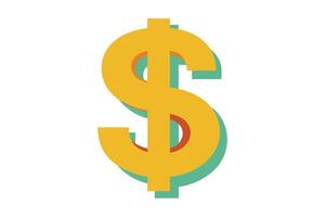 Art of Dollar on white background vector