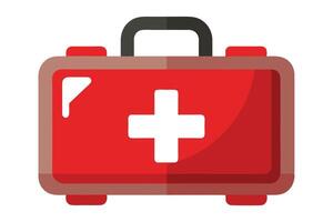 art of first aid box on white background vector