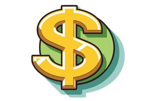 Art of Dollar on white background vector