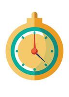 Art of clock on white background vector