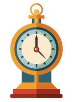 Art of clock on white background vector