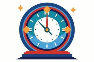 Art of clock on white background vector