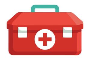 art of first aid box on white background vector