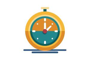 Art of clock on white background vector