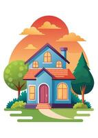 art of Home on white background vector