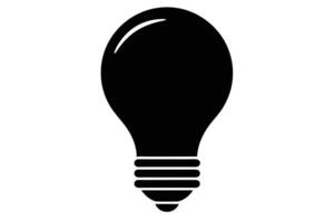 Bulb silhouette on white background vector