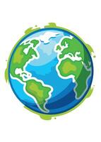 art of Earth on white background vector