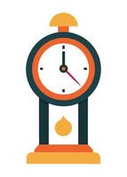 Art of clock on white background vector
