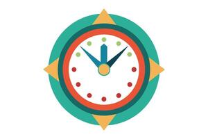 Art of clock on white background vector