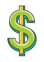 Art of Dollar on white background vector