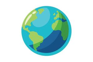 art of Earth on white background vector