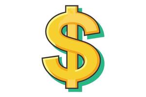 Art of Dollar on white background vector