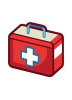 art of first aid box on white background vector