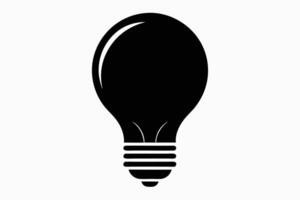Bulb silhouette on white background vector