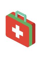 art of first aid box on white background vector