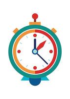 Art of clock on white background vector