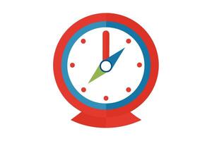 Art of clock on white background vector