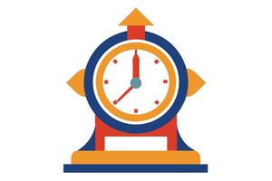 Art of clock on white background vector