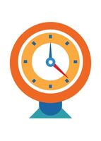 Art of clock on white background vector