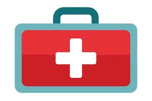 art of first aid box on white background vector