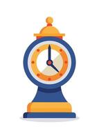 Art of clock on white background vector