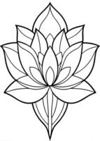 One line art of the Flower drawing Abstract minimal continuous line art wall decor vector