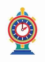 Art of clock on white background vector