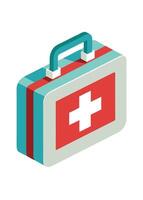 art of first aid box on white background vector