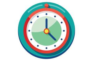Art of clock on white background vector