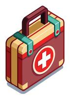 art of first aid box on white background vector