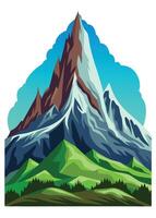 Abstract minimal mountain vector