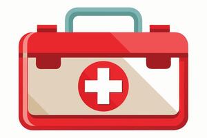 art of first aid box on white background vector