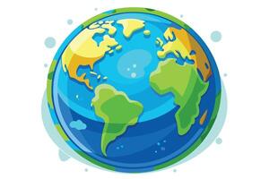 art of Earth on white background vector