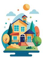 art of Home on white background vector