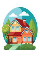 art of Home on white background vector
