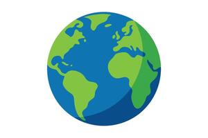art of Earth on white background vector
