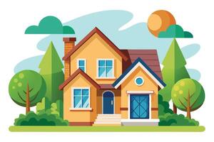 art of Home on white background vector