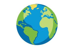 art of Earth on white background vector