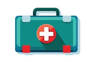 art of first aid box on white background vector