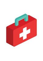 art of first aid box on white background vector