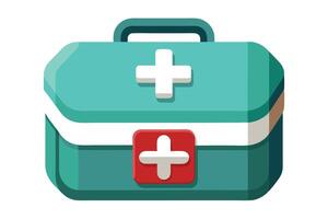 art of first aid box on white background vector