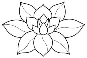 One line art of the Flower drawing Abstract minimal continuous line art wall decor vector