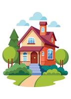 art of Home on white background vector