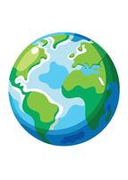 art of Earth on white background vector