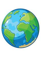 art of Earth on white background vector