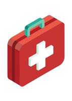art of first aid box on white background vector