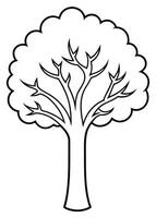 One line art of Tree drawing Abstract minimal continuous line art wall decor vector