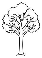 One line art of Tree drawing Abstract minimal continuous line art wall decor vector