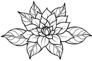 One line art of the Flower drawing Abstract minimal continuous line art wall decor vector