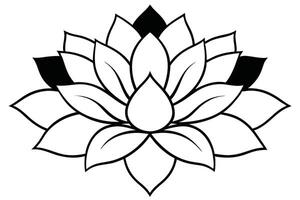 One line art of the Flower drawing Abstract minimal continuous line art wall decor vector